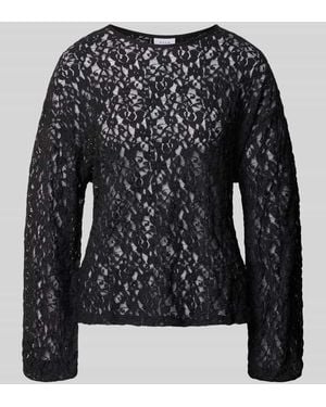 Vila Longsleeve aus Spitze Modell 'ALDEIA' - Schwarz