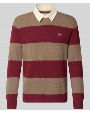 GANT Regular Fit Pullover aus reiner Baumwolle - Rot