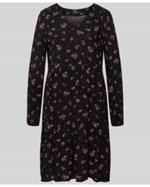 Zero Mini-Jurk Van Viscose Met V-Hals - Zwart