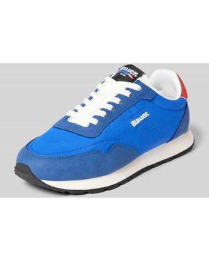 Blauer Usa Sneaker mit Logo-Detail Modell 'Falcon' - Blau