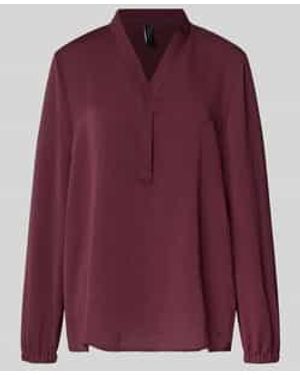 Marc Cain Regular Fit Blouse Met V-Hals - Rood
