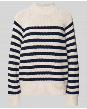 Tommy Hilfiger Loose Fit Strickpullover aus reiner Baumwolle - Blau