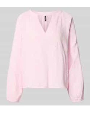 Vero Moda Relaxed Fit Blouse Met Lange Mouwen Van Puur Katoen Model 'Natali' - Roze