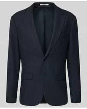 SELECTED Slim Fit Colbert Met Wol, Model 'Slim-Reed Wool' - Blauw
