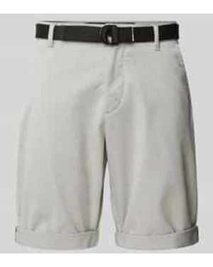Tom Tailor Regular Fit Chinoshorts Met Riem - Grijs