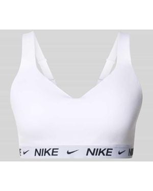 Nike Bustier mit Label-Details und verstellbaren Trägern - Weiß