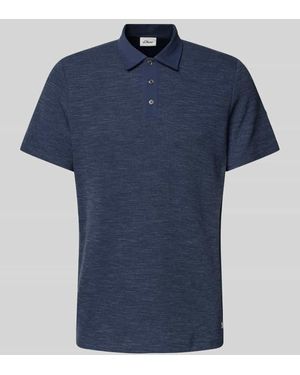 S.oliver Regular Fit Poloshirt aus Baumwoll-Mix - Blau