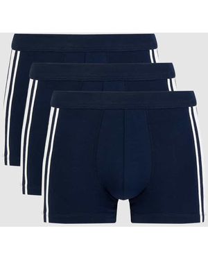 Schiesser Trunks Mit Stretch-Anteil Im 3Er-Pack - Blau