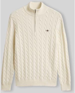 GANT Troyer mit Half Zip - Natur