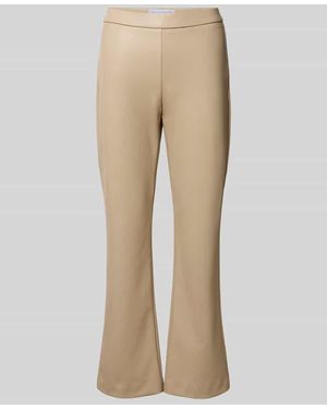 RAFFAELLO ROSSI Flared Bootcut Hose in Leder-Optik Modell 'MACY' - Natur