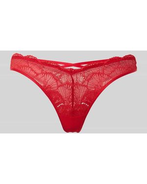 Triumph String mit V-förmigem Frontdetail Modell 'PALINA MOONLIGHT KISS' - Rot