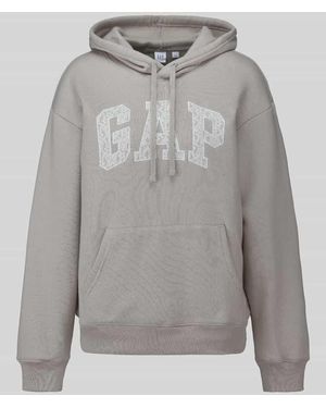 Gap Regular Fit Sweatshirt aus Baumwoll-Mix Modell 'HERITAGE PO' - Grau
