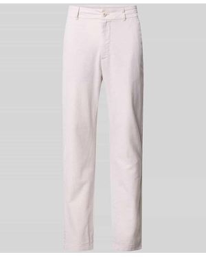Tom Tailor Straight Leg Hose aus Leinen-Baumwoll-Mix - Pink