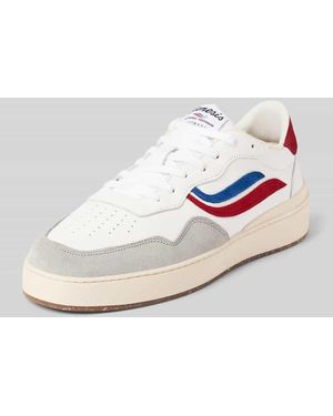 Genesis Ledersneaker mit Label-Patch Modell 'G-Soley Porto' - Weiß