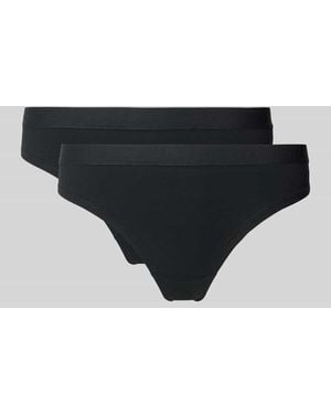 Snocks Slip Mit Breitem Elastischem Bund Im 2Er-Pack - Schwarz
