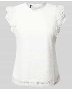 Pieces Blouseshirt Met Kant - Wit