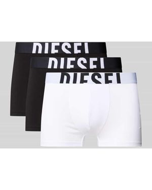 DIESEL Trunks mit elastischem Bund im 3er-Pack - Weiß
