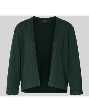 Zero Strickjacke aus Viskose-Baumwoll-Mix mit 3/4-Arm - Grün