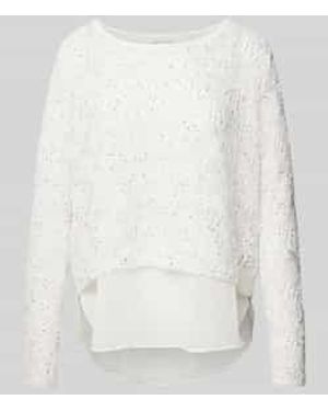 Apricot Regular Fit Gebreide Pullover Met Pailletten - Wit