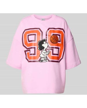 Essentiel Antwerp Loose Fit Sweatshirt aus Baumwoll-Mix Modell 'JUMPI EMBO' - Pink