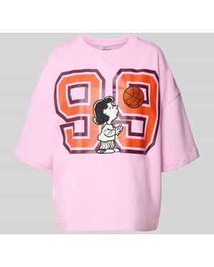 Essentiel Antwerp Loose Fit Sweatshirt aus Baumwoll-Mix Modell 'JUMPI EMBO' - Pink