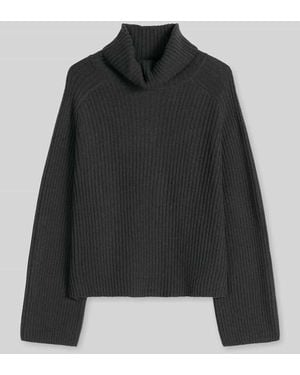Marc O' Polo Turtleneck mit Label-Detail - Schwarz
