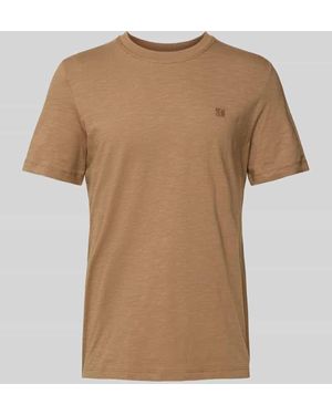 S.oliver Regular Fit T-Shirt aus reiner Baumwolle - Natur
