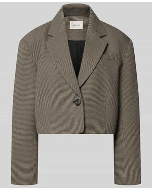 Gestuz Cropped Blazer mit Umlegekragen Modell 'Casia' - Grün
