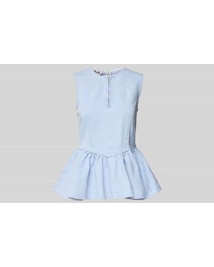 Baum und Pferdgarten Slim Fit Top in Denim-Optik - Blau