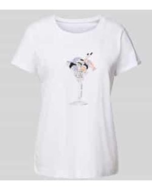 Marc Cain T-shirt Met Motiefprint - Wit