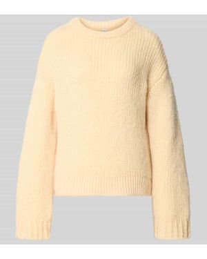 Pieces Relaxed Fit Pullover im Chunky Knit Look Modell 'DORTHEA' - Natur