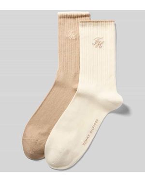 Tommy Hilfiger Socken aus Baumwoll-Mix - Natur