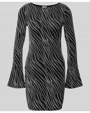 Noisy May Minikleid mit Trompetenärmeln Modell 'GILLY' - Schwarz