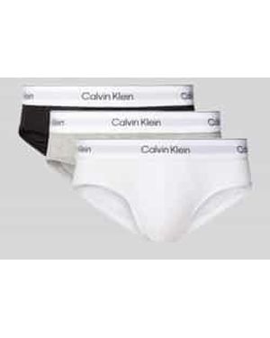 Calvin Klein Slip Met Elastische Band Met Label - Metallic