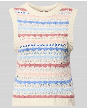 ONLY Regular Fit Strick-Top mit groben Strickmustern Modell 'GEENA' - Grau