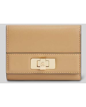 Tommy Hilfiger Portemonnaie mit Logo-Applikation - Natur