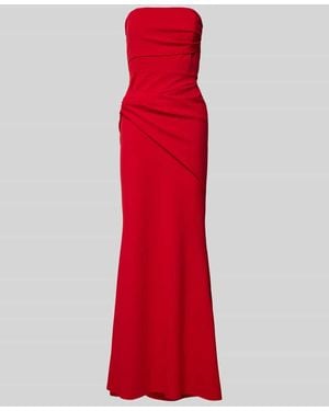 Sistaglam Abendkleid mit Raffungen Modell 'Selene' - Rot