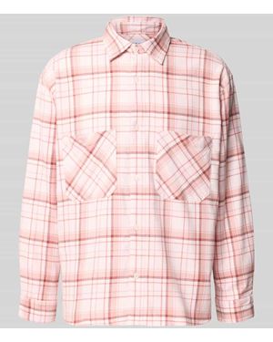 Edwin Modern Fit Freizeithemd mit Brusttaschen Modell 'ACE' - Pink