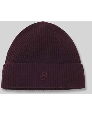 BOSS Beanie aus Woll-Kaschmir-Mix Modell 'LEAH' - Rot