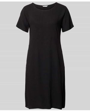 ZABAIONE Relaxed Fit Kleid aus Viskose-Mix Modell 'Tara' - Schwarz