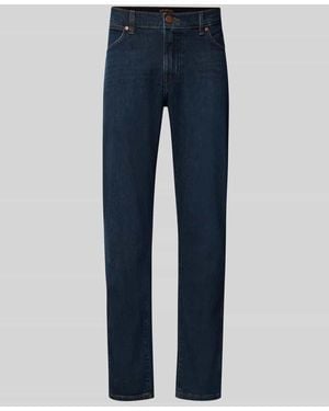 Wrangler Tapered Fit Jeans aus Baumwoll-Mix Modell 'Redford' - Blau