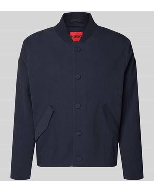 HUGO Regular Fit Blouson aus Baumwoll-Lyocell-Mix Modell 'UKASHI263X-H' - Blau