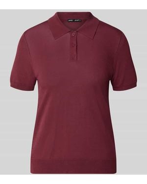 Mango Poloshirt aus Viskose-Mix Modell 'LUXEN' - Rot