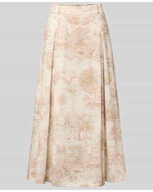 Seductive Midirock im Allover-Look Modell 'PALMIRA' - Natur