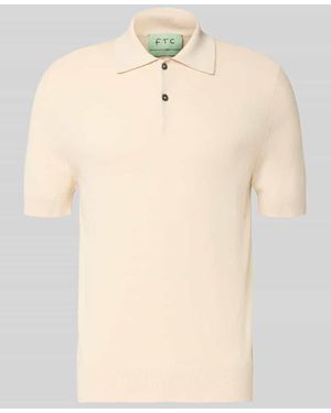 FTC Cashmere Slim Fit Poloshirt mit Kaschmir-Anteil - Natur