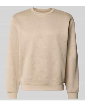 Guess Sweatshirt im Allover-Look mit Rundhalsausschnitt - Natur