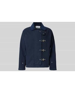 Forét Regular Fit Jacke mit Umlegekragen - Blau