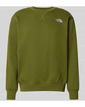 The North Face Sweatshirt mit Label-Stitching - Grün