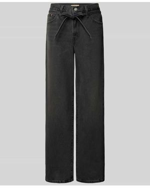 Levi's Straight Fit Jeans aus reiner Baumwolle - Schwarz