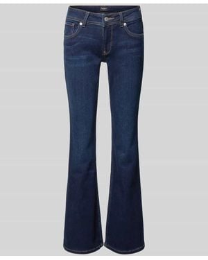 Pepe Jeans Slim Fit Bootcut Jeans aus Baumwoll-Mix Modell 'PIMLICO' - Blau